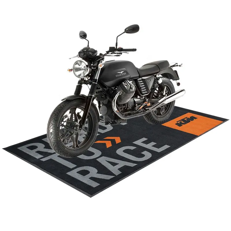 Custom Motorfiets Mat Logo Rubber Vloermat Garage Matten Voor Motorfietsen