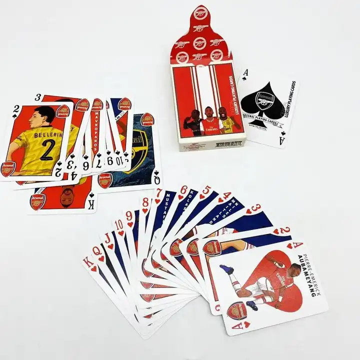 impression personnalisée joueur de football photos linge cartes à jouer en  gros football star match attax cartes à jouer