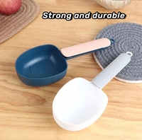 Pelle multifonction pour animaux de compagnie (chien, chat, hamster, lapin) avec poignée longue et pince, cuillère doseuse pour aliments