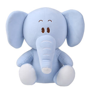 ที่กำหนดเองตุ๊กตาช้างสีฟ้าเด็กของเล่นความสะดวกสบายขายส่งบิ๊กตาของเล่นตุ๊กตายัดไส้ช้าง - Product Image 2