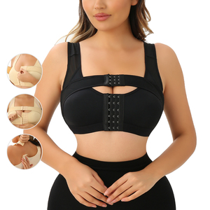 Sujetador <span class=keywords><strong>postoperatorio</strong></span> de cáncer de mama para esculpir el cuerpo de mujer con gancho ajustable de compresión elástica OEM personalizado - Product Image 3