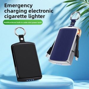 K106 portatile Mini portachiavi Power Bank con doppia linea di emergenza LI-polimero batteria Mini accendisigari doppio cavo di ricarica - Product Image 2