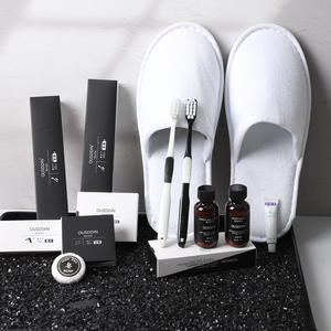 Ensemble brosse à dents et dentifrice jetables avec logo personnalisé Boîte noire et blanche Équipements de l'hôtel Brosses à dents Fournitures de l'hôtel - Product Image 5