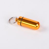 MM-APB003 17*50mm Bouchons d'oreilles anti-bruit avec joint torique, conteneur à pilules, porte-clés en aluminium