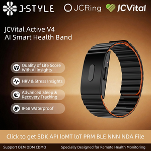 JCVital V4 SDK APL OEM ODM Rastreador Médico Inteligente con IA y Plataforma de Datos de Salud, Pulsera de Monitoreo de Salud OEM, SDK Gratuito y Coach - Product Image 1