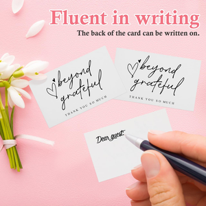 Tarjetas de Felicitación Pequeñas con Logotipo Personalizado Beyond Grateful (Papel de Arte) para Pequeñas Empresas, Bodas, Graduaciones, Acción de Gracias - Product Image 5