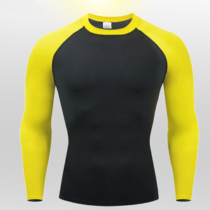 Camiseta Deportiva Bicolor de Manga Larga para Hombre, Sin Costuras, para Entrenamiento Deportivo al Aire Libre - Product Image 5