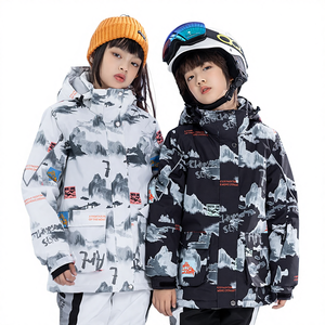 Traje de Esquí para Niños y Niñas, Invierno, Exterior, Cortavientos, Impermeable, Abrigo de Esquí y Snowboard Grueso y Cálido, 100% Poliéster - Product Image 1