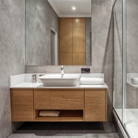 Meuble-lavabo en bois durable au design moderne personnalisé Meuble-lavabo à la mode à prix abordable avec miroir