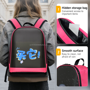 Sac à dos LED P2.5 haute luminosité, personnalisable, pour moto, avec écran d'affichage alimenté par batterie externe USB 5V - Product Image 5