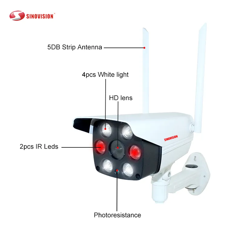 Sinovision видеонаблюдения сети IP HD 1080P Беспроводная ip-камера с инфракрасный ИК-подсветкой и потолочные светильники двухстороннее аудио камера