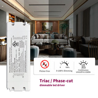 Alimentation LED ultra-mince à intensité variable Triac, tension constante 30W 60W, driver LED à intensité variable avec prise US, système d'intégration Lutron
