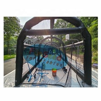 Cage de frappe de baseball gonflable en PVC noir FUNSEED ATBC40 de 40 pieds, hermétique, pour l'entraînement sportif en extérieur