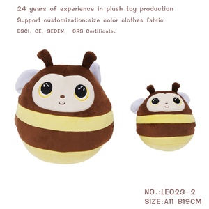 Simpatico cartone animato piccolo animale ape peluche giocattolo Kawaii per dormire realistico imbottito morbido peluche ape giocattolo per bambini regali di compleanno ape paffuta - Product Image 2