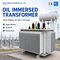 Transformador de Distribución de Energía Sumergido en Aceite Directo de Fábrica 50kVA-2500kVA 15kV 11kV 33kV Baja Pérdida Certificado CE ISO Trifásico