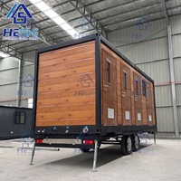 Maison préfabriquée intégrée complète sur roues, conteneur remorque, maison de luxe portable, Casa Contenedor