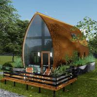 Vert Nouvelle Tendance Abordable Préfabriqué Jardin Studio Dôme Maison Maison Écologique Villas Modernes En Acier Léger Villa Petite Maison DEEPBLUE