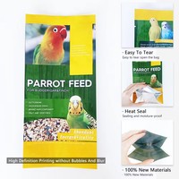 Sacs d'emballage personnalisés en gros pour aliments pour animaux de compagnie, recyclables, pour chats et perroquets, sachets en plastique à fond plat avec fermeture éclair