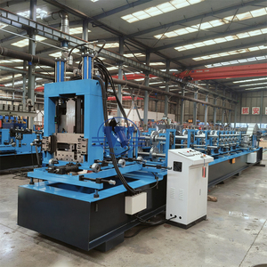 Quickly Change Metal Steel Frame Channel CZ Purlin Roll Forming <b>Machine</b> with <b>Punch</b> Holes - Product Image 3