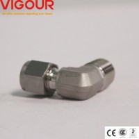 Raccord coudé mâle NPT 1/2 pouce vers raccord de tube 1/2 pouce, marque VIGOUR, en acier inoxydable SS316L