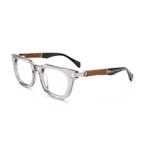 Monture de lunettes classique en écaille de tortue, carrée audacieuse, avec branches en bois, confortable, durable, au design moderne, tendance et élégant, unisexe