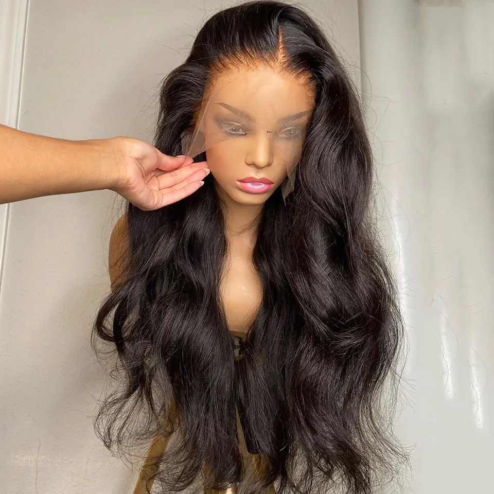 Jingxiu Transparent pre plucked hd lace front wigs 13x6,hd full lace human hair wigs,large 100% virgin human hair hd lace wigs