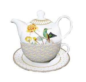 Excellent fashion cartoon cute rabbit decorated porcelain tea set for one person tea pot and tea cup with lid - Product Image 5