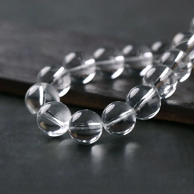 Perles de cristal de quartz naturel clair en gros perles de pierres précieuses en vrac pour la fabrication de bijoux bricolage artisanat fait main 4mm -14mm