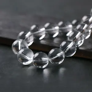 6mm Gemstone Beads Wholesale Natural Clear Quartz Crystal Beads Gemstone Loose Beads For Jewelry Making DIY Handmade Crafts 4mm -14mm