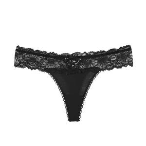 Трусики-стринги Xinshimei в европейско-американском стиле, сексуальные, кружевные, с перекрестными лямками, женские, с низкой посадкой, из атласа и ледяного шелка, с вырезами - Product Image 5
