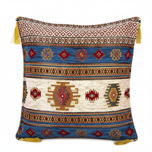Blue - Cream Kilim Designed Turkish & Ottoman <b>Cushion</b> - Pillow Cover home decoration from Turkey - Product Image 2