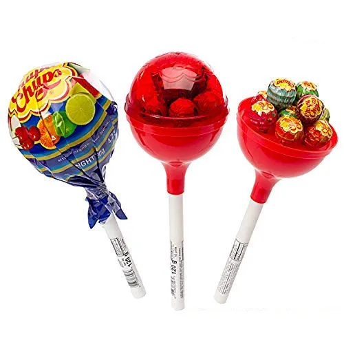 Giant big lollipop stick with halal mini fruity lollipop hard candies