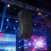 Muenled Set Completo Subwoofer de Graves de 10 y 18 Pulgadas Altavoz de Línea Profesional Activo y Pasivo para Conciertos al Aire Libre Escenario Iglesia Colgante