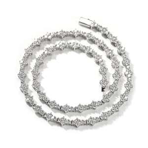 ฮิปฮอป 6 มม.รังผึ้งเทนนิสแฟชั่นเครื่องประดับอินเทรนด์ Iced Out 5A CZ เพชรเทนนิสเค้นคอสร้อยคอสําหรับ <span class=keywords><strong>Rapper</strong></span> - Product Image 1