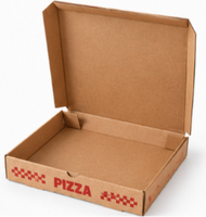 Boîtes à pizza en carton ondulé kraft SP5312, vente en gros d'usine, qualité alimentaire, résistantes à la graisse, logo personnalisé en relief, plusieurs tailles, écologiques