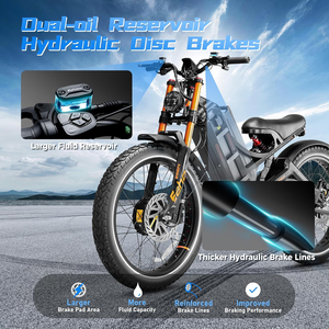 2026 eAhora Romeo Pro 3 Electric Mountain Bike Fat Tire Ebike Off Road Hybrid 240MM*3.0T hydraulic disc brakes electric bike - Product Image 2