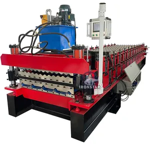 Dubbel Profiel Twee Dek Multi Trim Metalen Gebouw Knipperende Dakbedekking Rolvormmachine