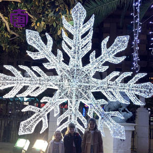 Lumières LED flocon de neige 3D personnalisées, indice de protection IP65, installation facile, décorations de Noël extérieures étanches pour centres commerciaux - Product Image 3