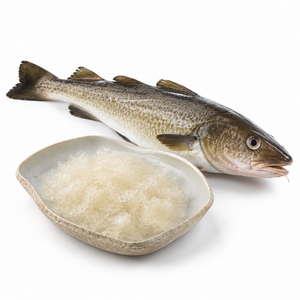 Gélatine de poisson <span class=keywords><strong>en</strong></span> <span class=keywords><strong>poudre</strong></span> soluble à <span class=keywords><strong>froid</strong></span> de peau de morue, qualité alimentaire 220-280 Bloom, certifiée Halal, gélatine comestible <span class=keywords><strong>en</strong></span> gros - Product Image 1