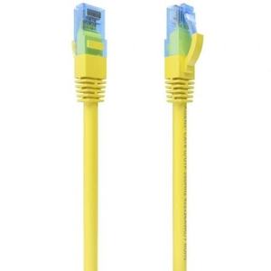 Cable de red RJ45 Cat.6 UTP AWG26 CCA de 25 cm, amarillo, ideal para conexiones Ethernet en redes domésticas y de oficina. - Product Image 1