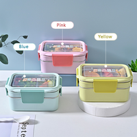 Wadah makanan dapur, wadah makanan anak-anak, kotak penyimpan makanan Stainless Steel 304, lapisan ganda, vancheira