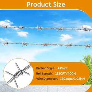 Filo Spinato per Recinzioni di Sicurezza, Protezione Perimetrale e Uso Agricolo, Resistente, Affilato e Durevole alle Intemperie - Product Image 3