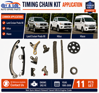 Nouveau Kit de Chaîne de Distribution YS 11 Pièces en Acier Allié pour Moteurs 3RZ-FE RZJ95 RZJ120 Hilux Hiace Prado Coaster Tacoma T100 2.7L Garantie 12 Mois