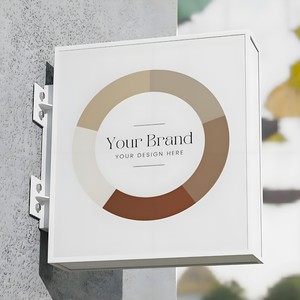 Trong suốt hai lớp Acrylic sàn đứng xoay hộp đèn tùy chỉnh bảng hiệu - Product Image 1