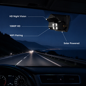 <span class=keywords><strong>Cam</strong></span>éra de tableau de bord solaire sans fil pour camion, moniteur d'angle mort, vision nocturne HD 1080P, écran LCD, étanche, sans câblage, pour camion benne, vue arrière - Product Image 3