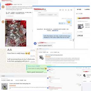 Custom logo Glossy <b>Silver</b> Mailer for Clothing Mailing <b>Bag</b> for Hoodies Shipping Mailer Metallic Self-Adhesive <b>Bags</b> - Product Image 3