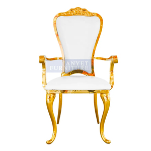 Accoudoir de <span class=keywords><strong>chaise</strong></span> <span class=keywords><strong>en</strong></span> acier inoxydable et or, livraison gratuite, accoudoir pour événement de mariage, offre spéciale - Product Image 3