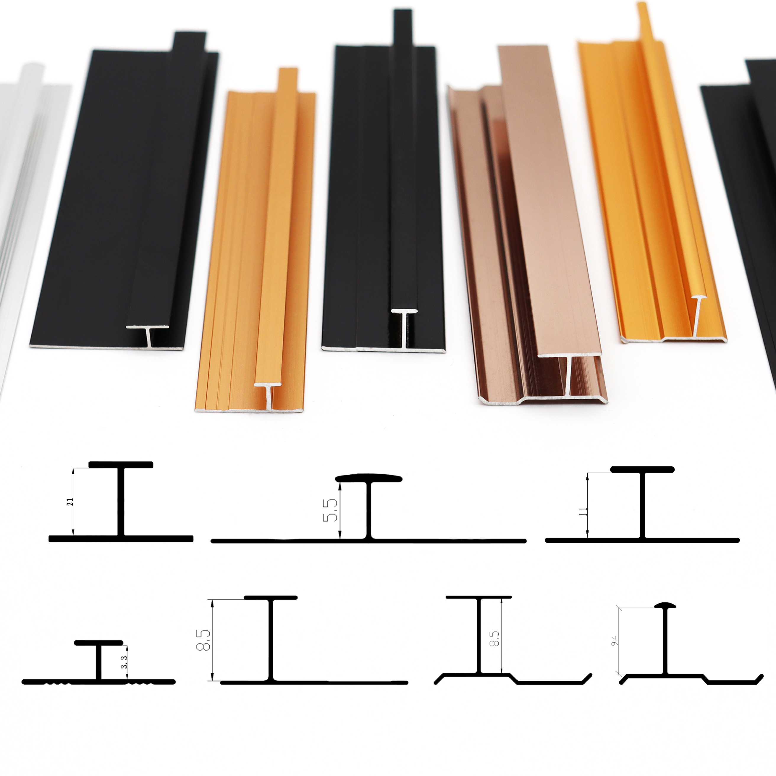 New Arrival Ruida Durable Modern Aluminum W Shape Corner Flexible Wall Panel Tile Trim 5 Year Warranty Easy Installation Hotel · image 3