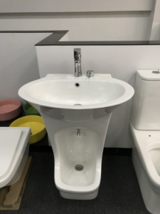 Lavabo arabe, lavabo double couche, support de douche mural musulman, baignoire à pieds en céramique sur pied - Product Image 3