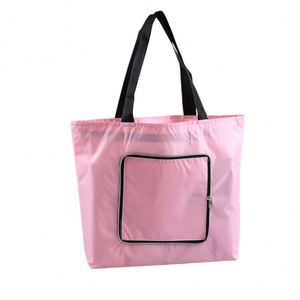 Sacs de courses personnalisés en gros X418 avec logos, sacs d'épicerie pliables, sacs fourre-tout portables en Oxford imperméables avec logo imprimé sur mesure - Product Image 3